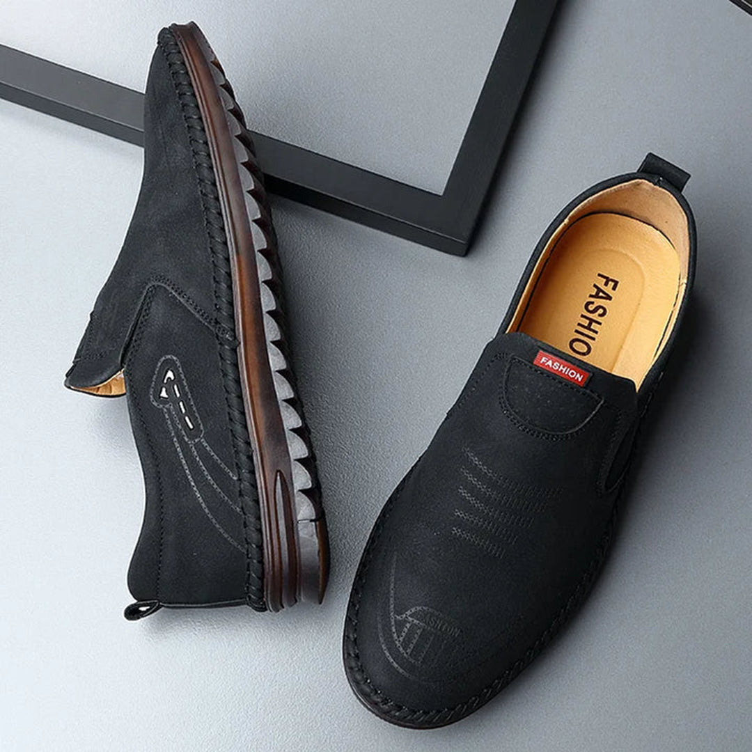Buty męskie skórzane mokasyny wsuwane casual wygodne oddychające na wiosnę