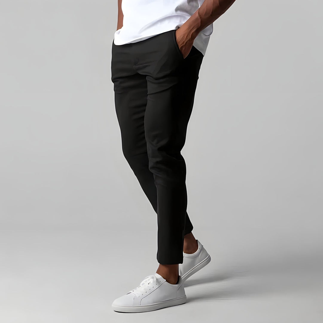 Spodnie chinos męskie bawełniane elastyczne slim fit jesienne