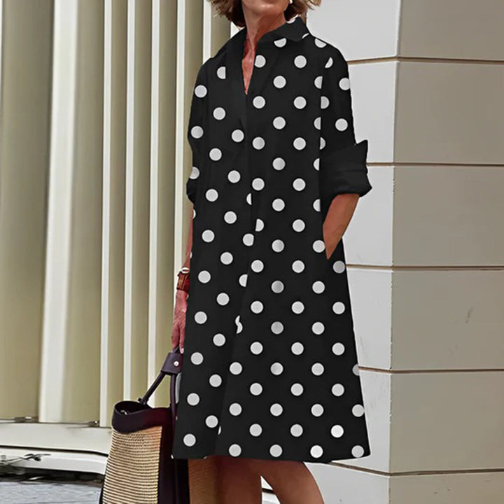 Sukienka koszulowa damska bawełniana midi na wiosnę elegancka sukienka casualowa