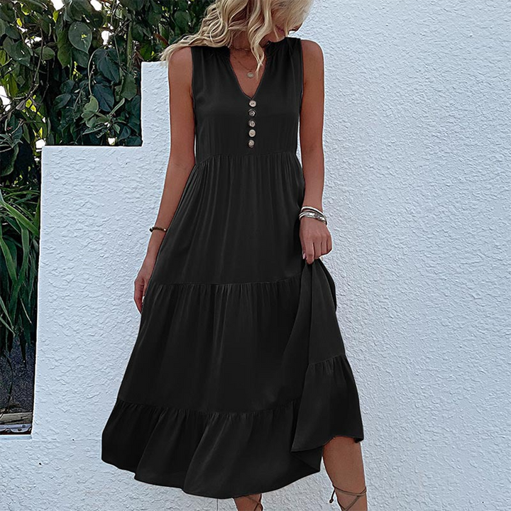 Sukienka letnia damska bawełniana midi luźna na lato casualowa zwiewna styl boho