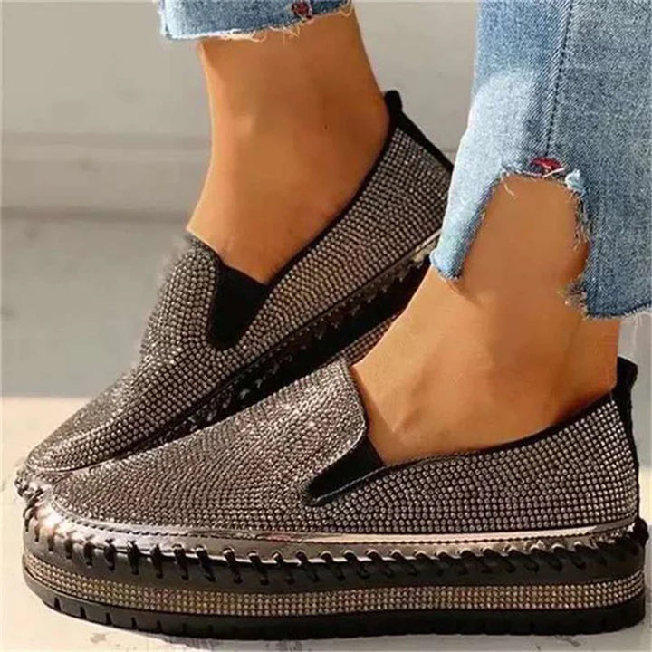 Mokasyny damskie wiosenne skóra ekologiczna buty wsuwane casual na platformie wygodne