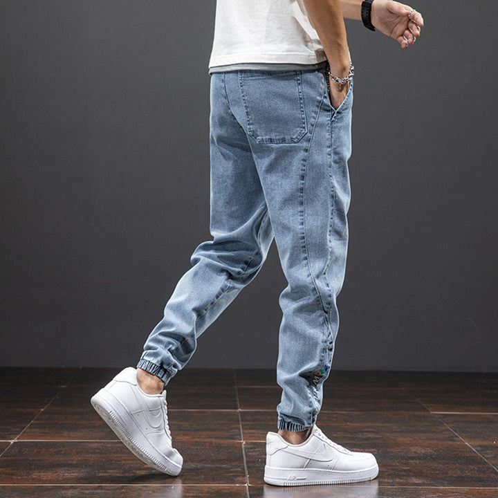Spodnie dresowe męskie bawełniane na wiosnę – spodnie jogger męskie casual z bawełny