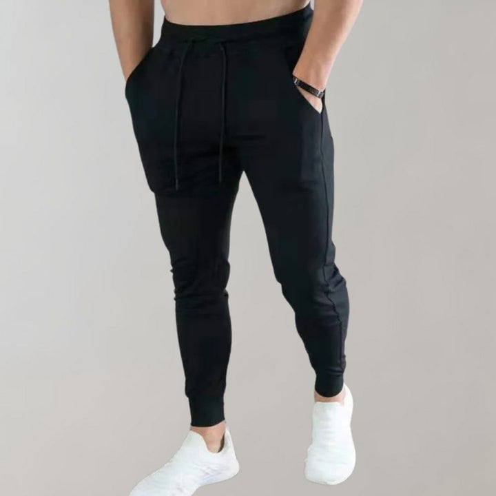 Spodnie męskie dresowe bawełniane slim fit sportowe na wiosnę do biegania fitness