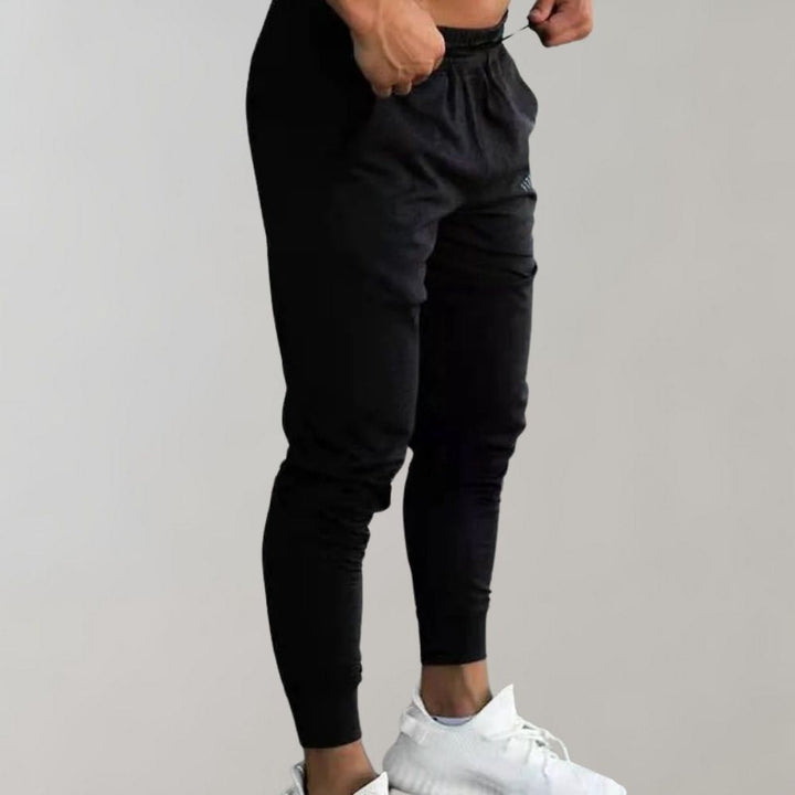 Spodnie męskie dresowe bawełniane slim fit sportowe na wiosnę do biegania fitness
