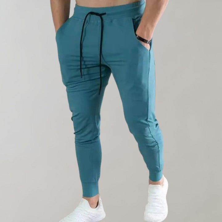 Spodnie męskie dresowe bawełniane slim fit sportowe na wiosnę do biegania fitness