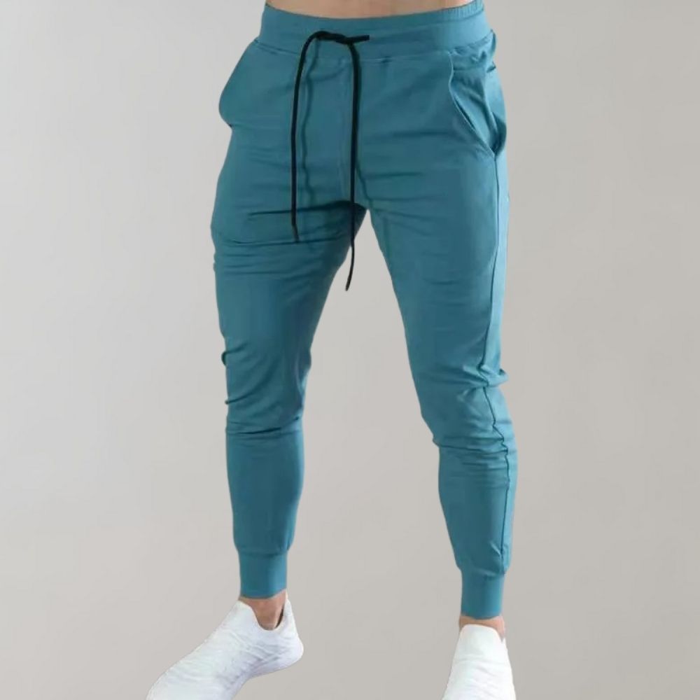 Spodnie męskie dresowe bawełniane slim fit sportowe na wiosnę do biegania fitness