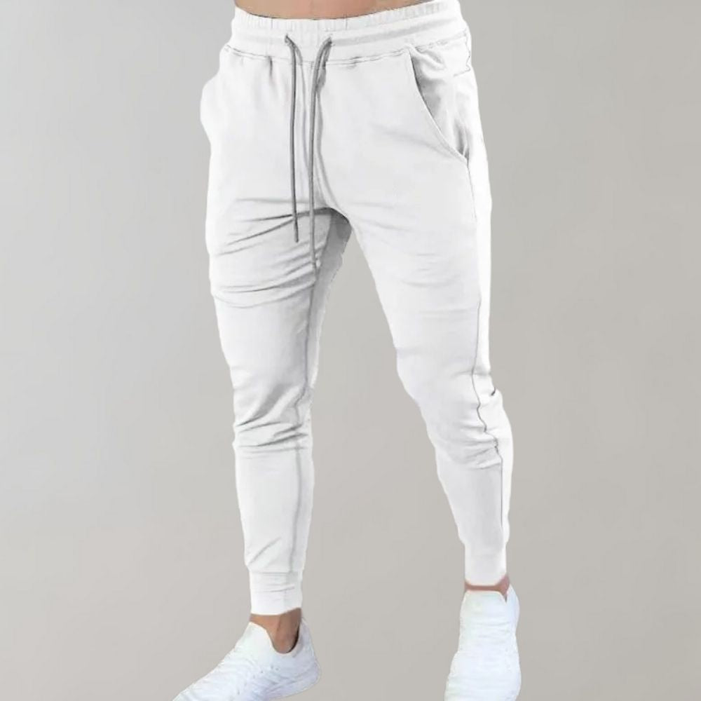 Spodnie męskie dresowe bawełniane slim fit sportowe na wiosnę do biegania fitness