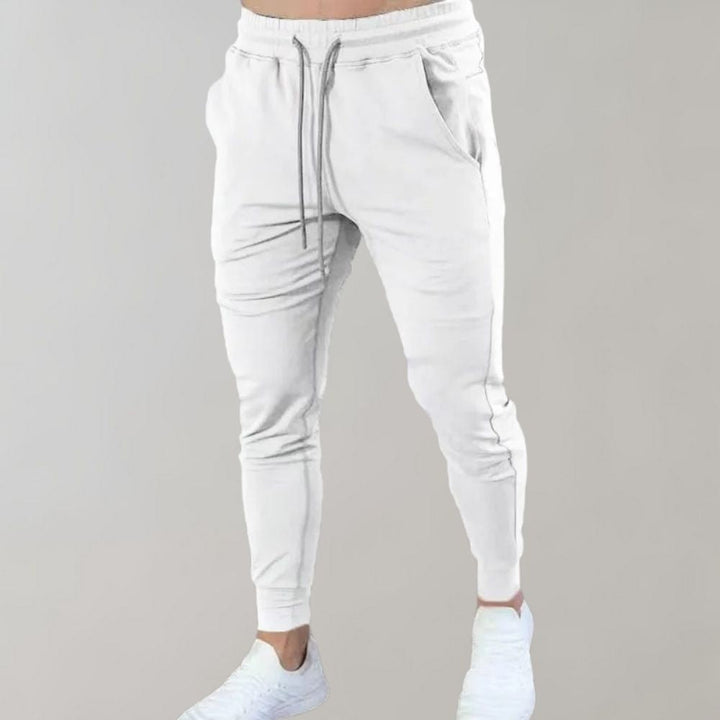 Spodnie męskie dresowe bawełniane slim fit sportowe na wiosnę do biegania fitness