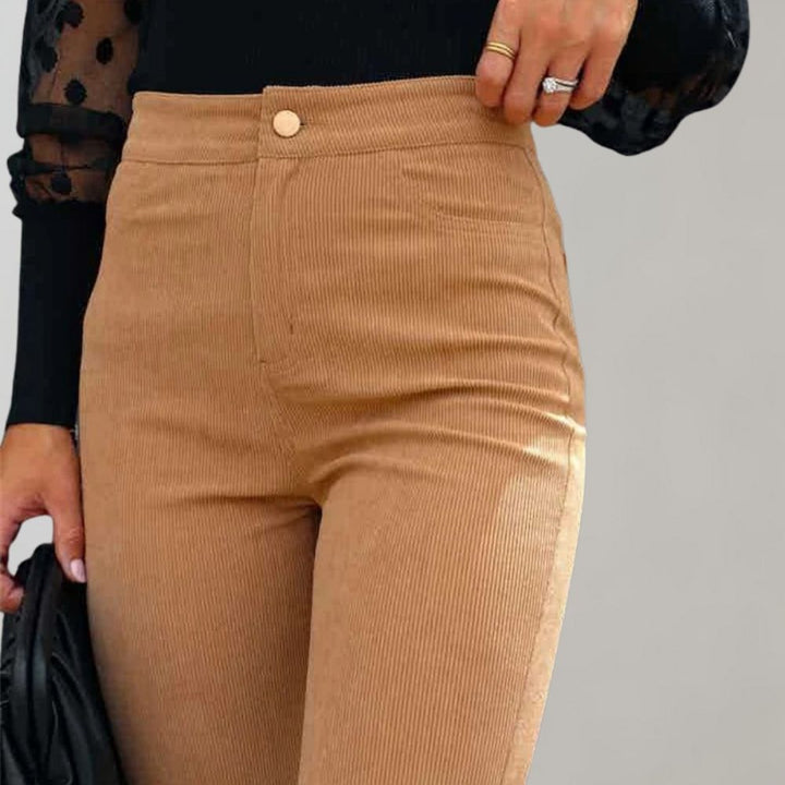 Spodnie damskie bawełniane dzwony na lato eleganckie casual z wysokim stanem