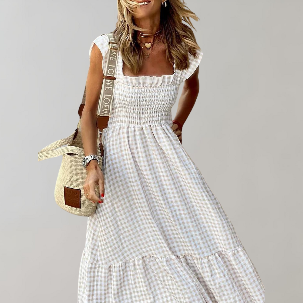Sukienka damska bawełniana letnia maxi w stylu boho przewiewna na lato