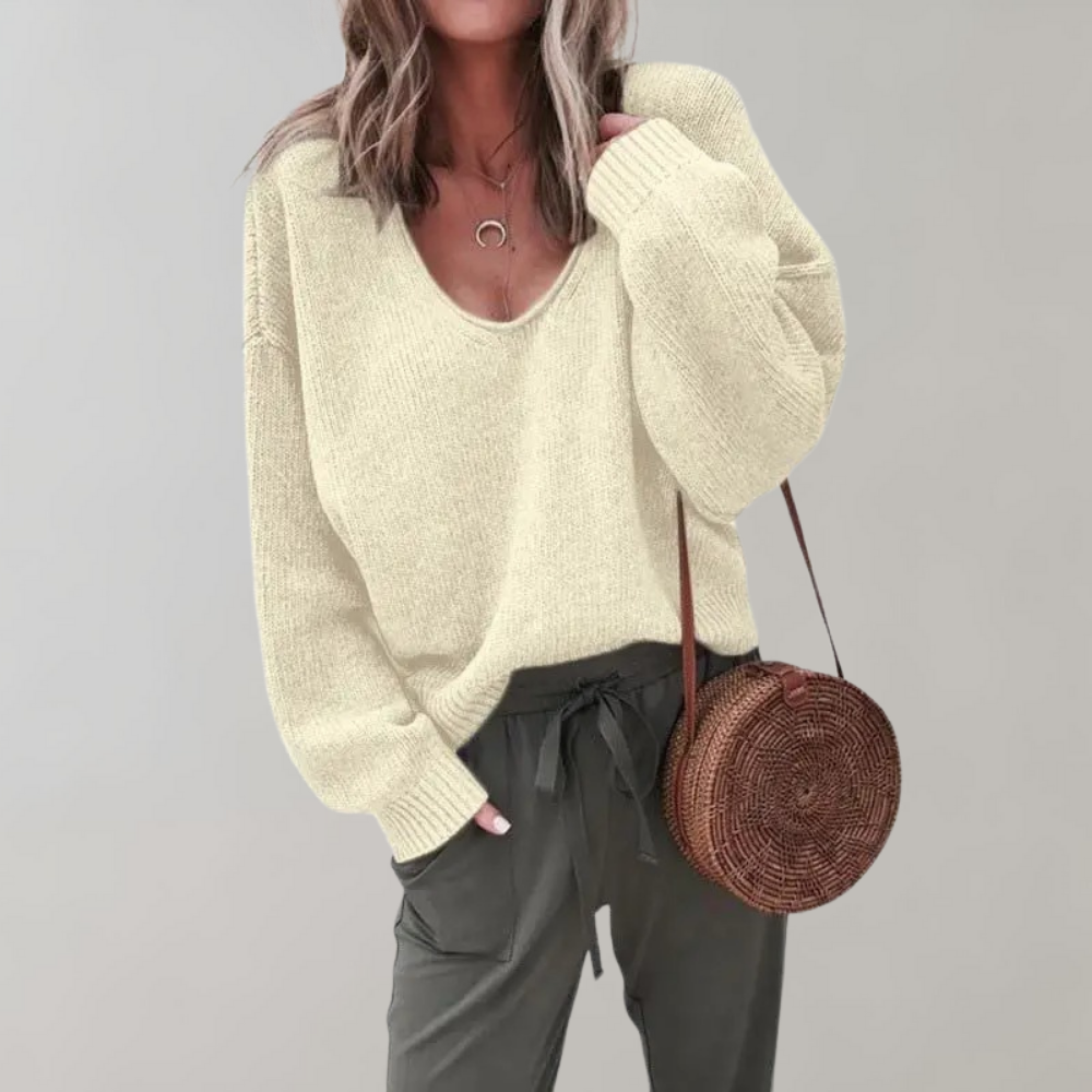 Lena - Modny sweter damski z dzianiny na każdą okazję