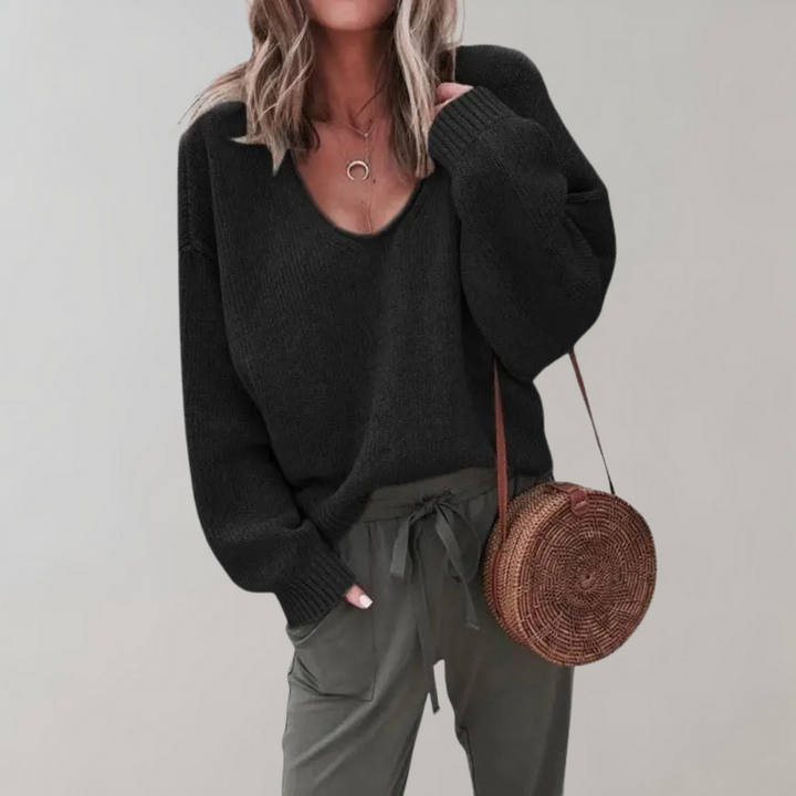 Lena - Modny sweter damski z dzianiny na każdą okazję