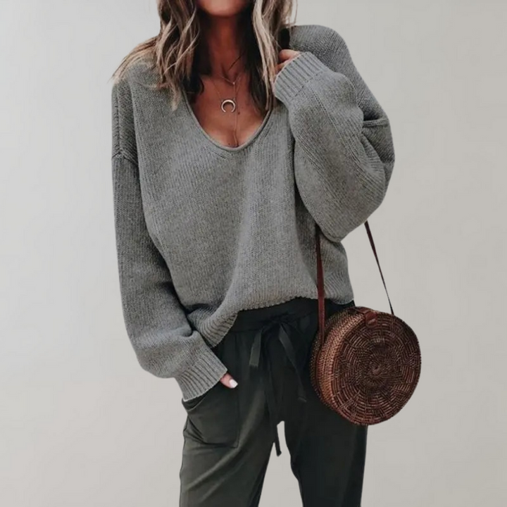 Lena - Modny sweter damski z dzianiny na każdą okazję