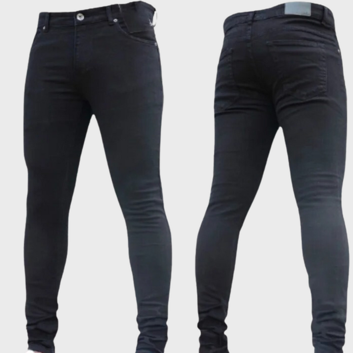 Jeansy męskie slim fit bawełniane spodnie jeansowe na wiosnę modne dopasowane
