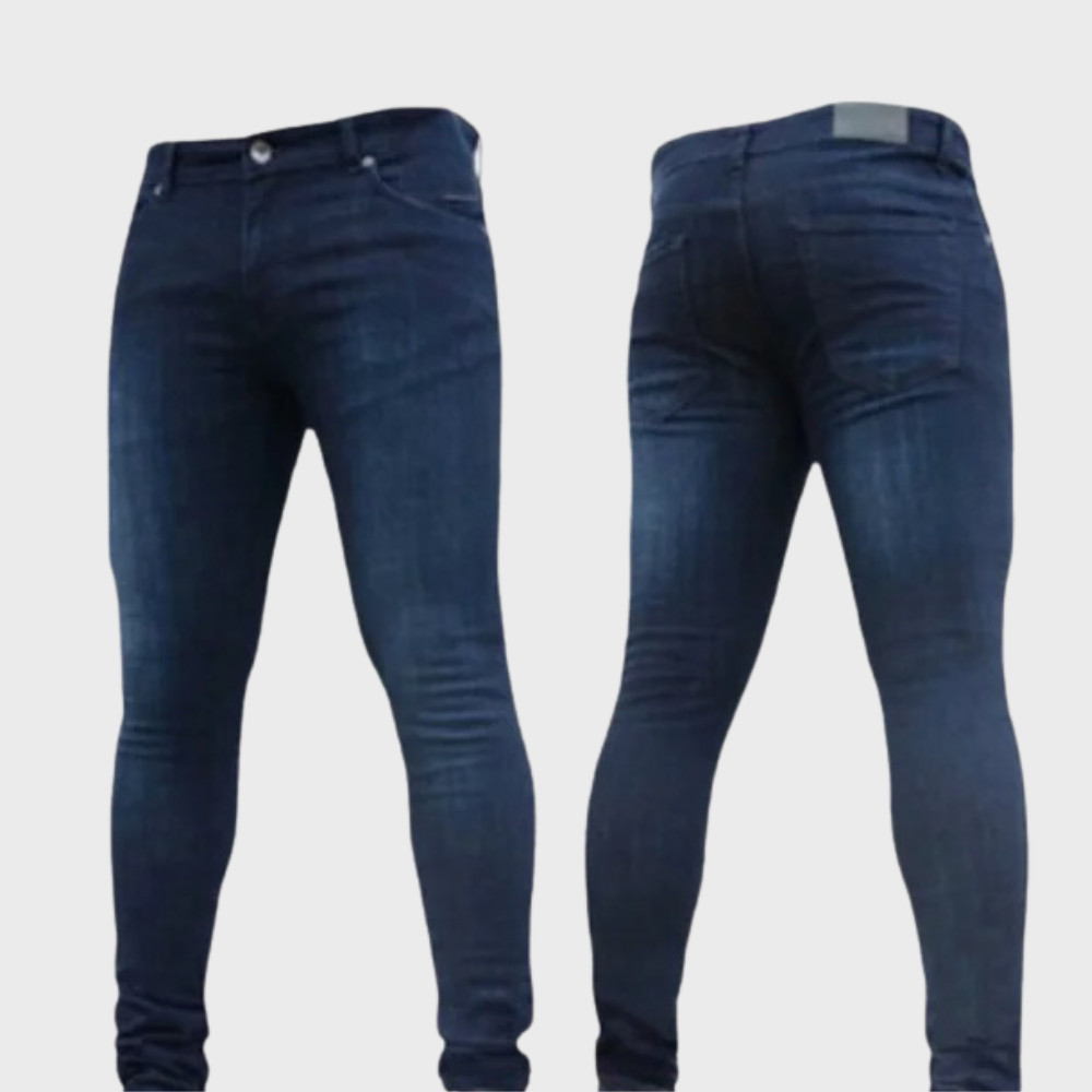 Jeansy męskie slim fit bawełniane spodnie jeansowe na wiosnę modne dopasowane