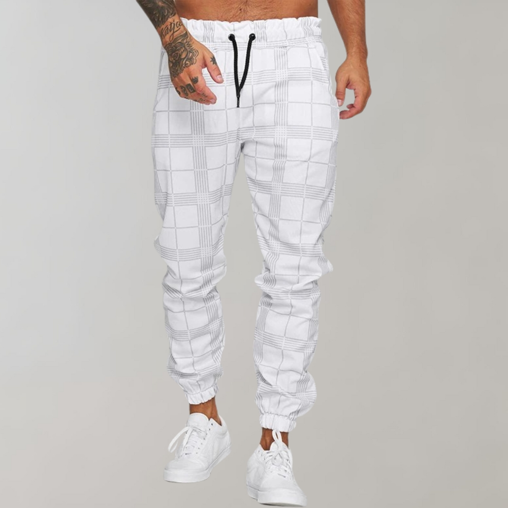 Spodnie męskie bawełniane na wiosnę casualowe eleganckie joggery slim fit wygodne