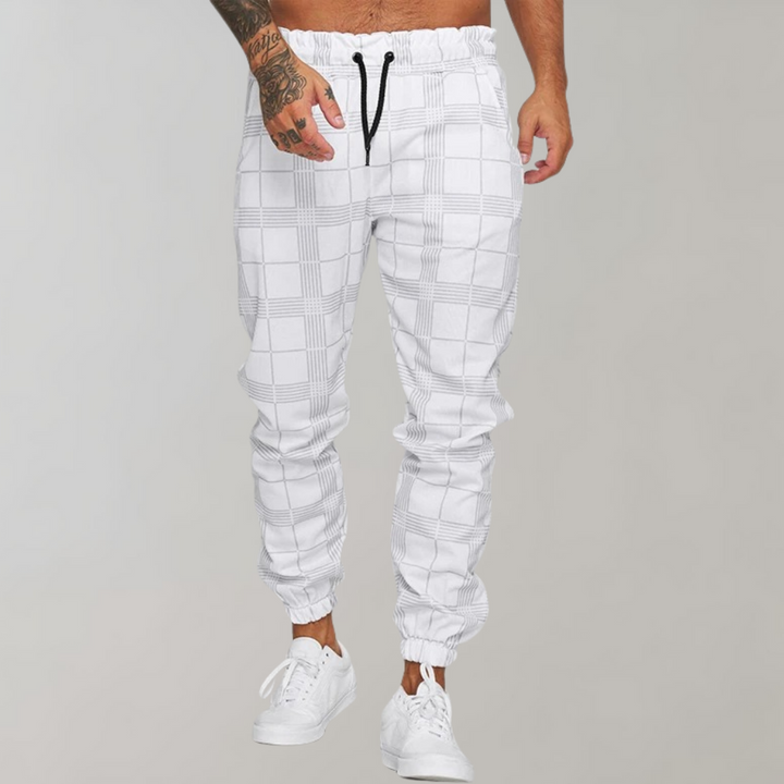 Spodnie męskie bawełniane na wiosnę casualowe eleganckie joggery slim fit wygodne