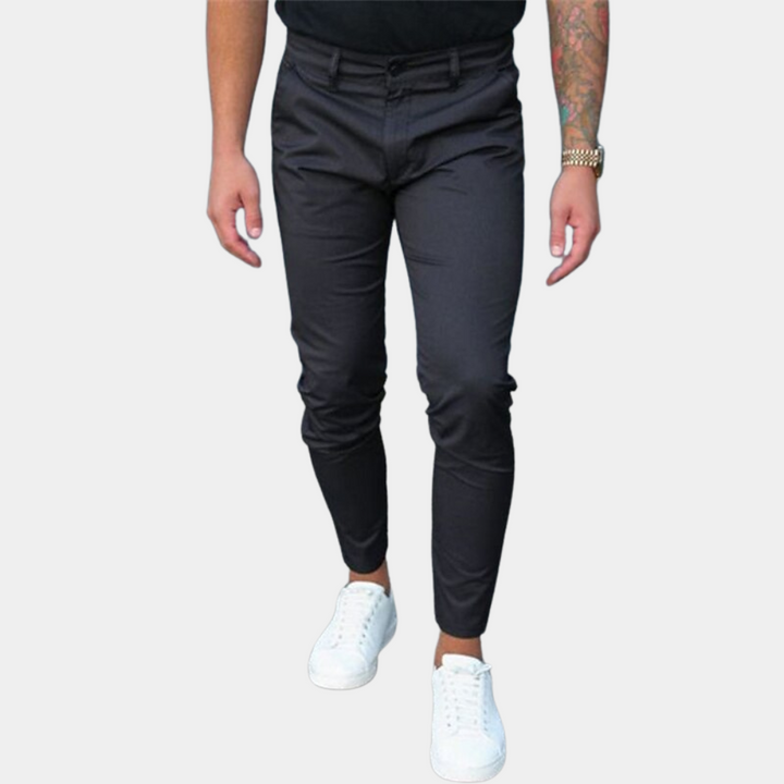 Spodnie męskie eleganckie bawełniane wiosenne chinosy slim fit casualowe męskie