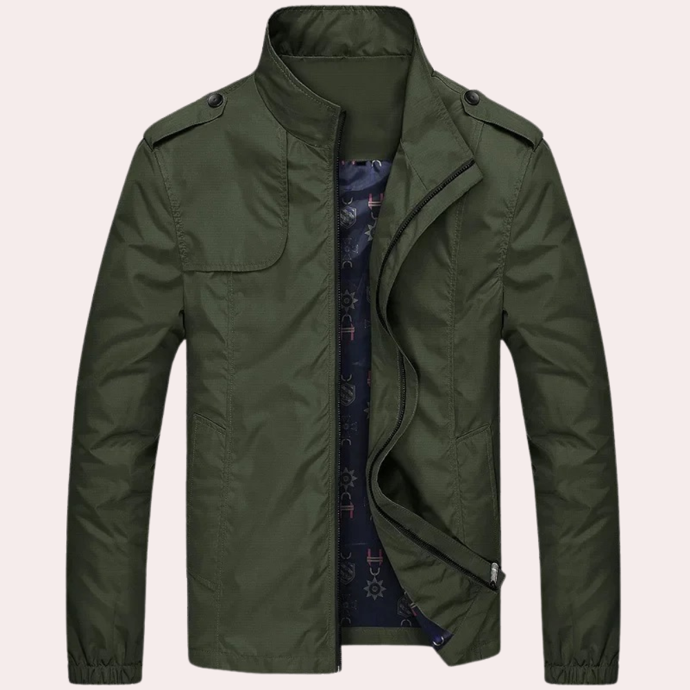 Pánská bomber bunda bavlněná lehká jarní přechodová casual na zip slim fit