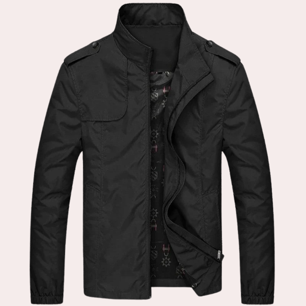 Pánská bomber bunda bavlněná lehká jarní přechodová casual na zip slim fit