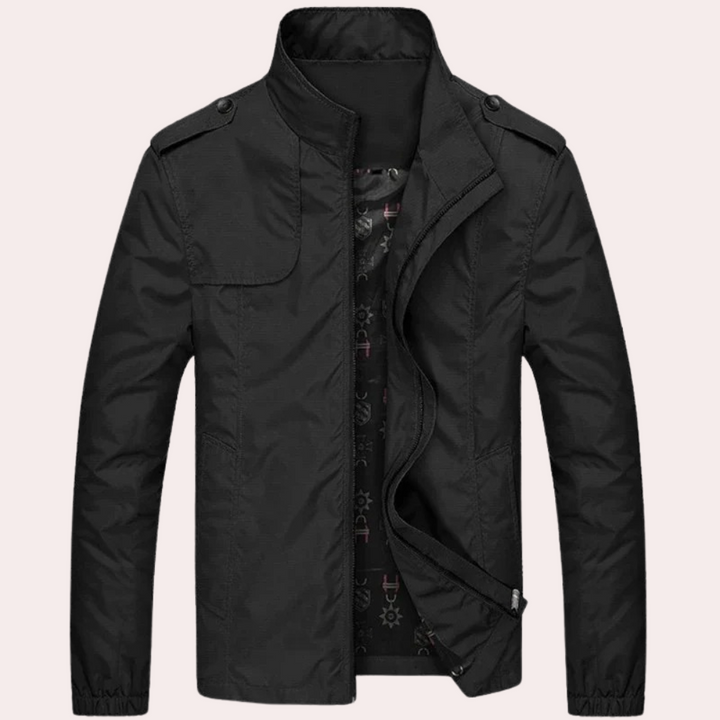 Pánská bomber bunda bavlněná lehká jarní přechodová casual na zip slim fit