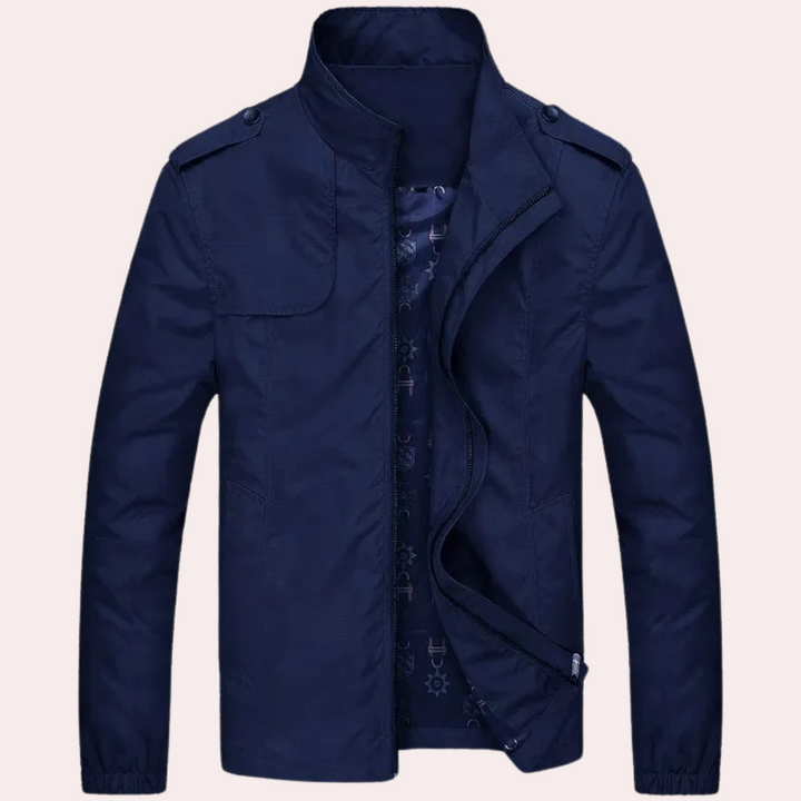 Pánská bomber bunda bavlněná lehká jarní přechodová casual na zip slim fit