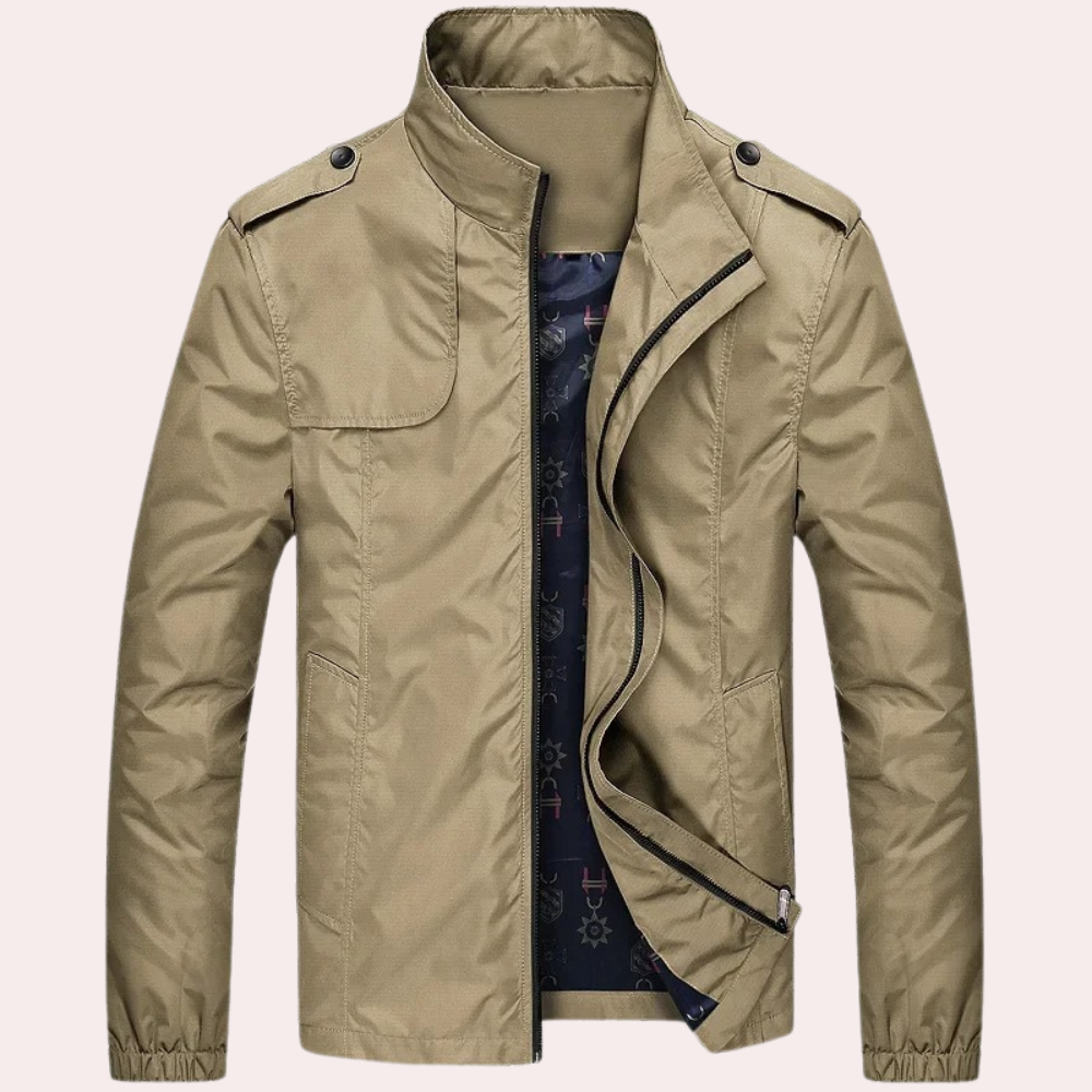 Pánská bomber bunda bavlněná lehká jarní přechodová casual na zip slim fit