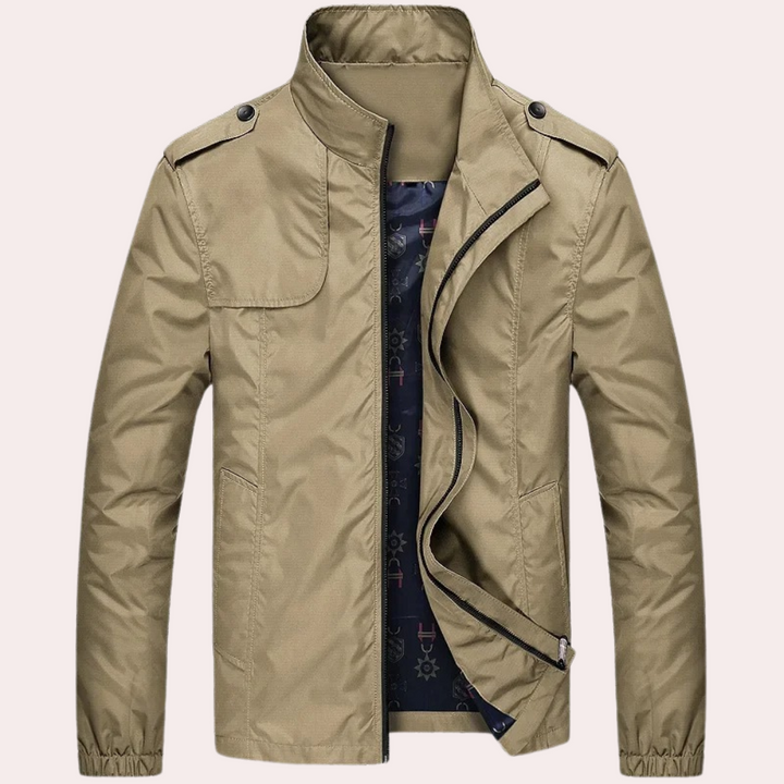 Pánská bomber bunda bavlněná lehká jarní přechodová casual na zip slim fit