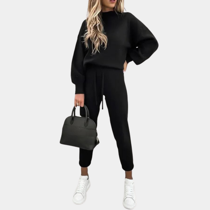 Komplet damski dresowy bawełniany bluza i spodnie na wiosnę wygodny zestaw casual