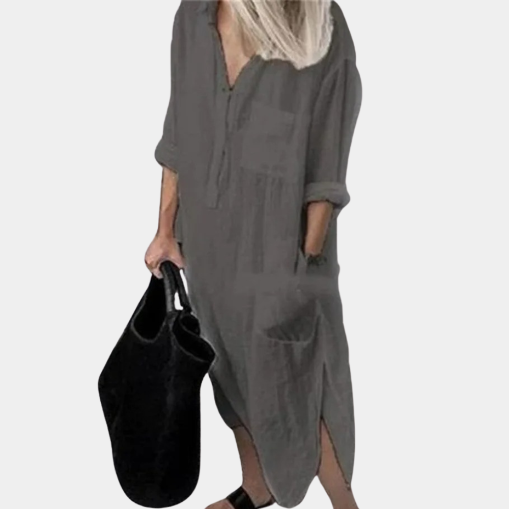 Sukienka damska maxi bawełniana oversize casualowa przewiewna na lato midi