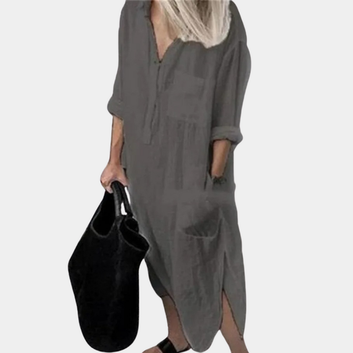 Sukienka damska maxi bawełniana oversize casualowa przewiewna na lato midi