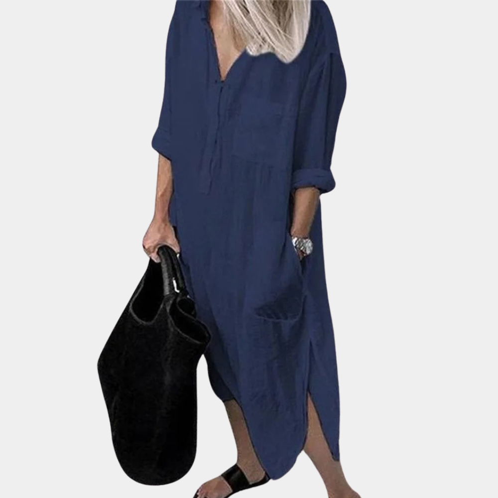 Sukienka damska maxi bawełniana oversize casualowa przewiewna na lato midi