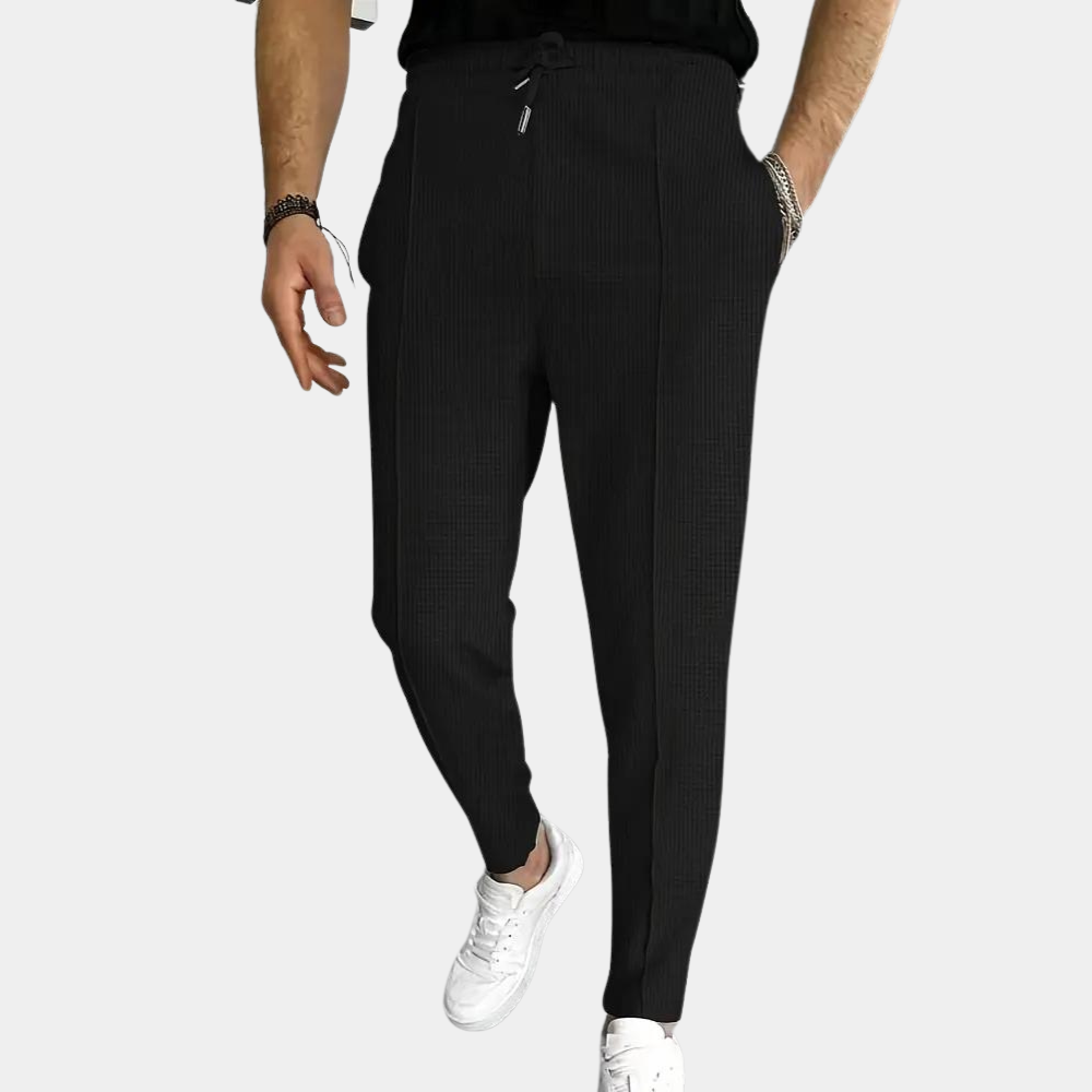 Spodnie dresowe męskie bawełniane joggery casual na sezon wiosna-lato stretch