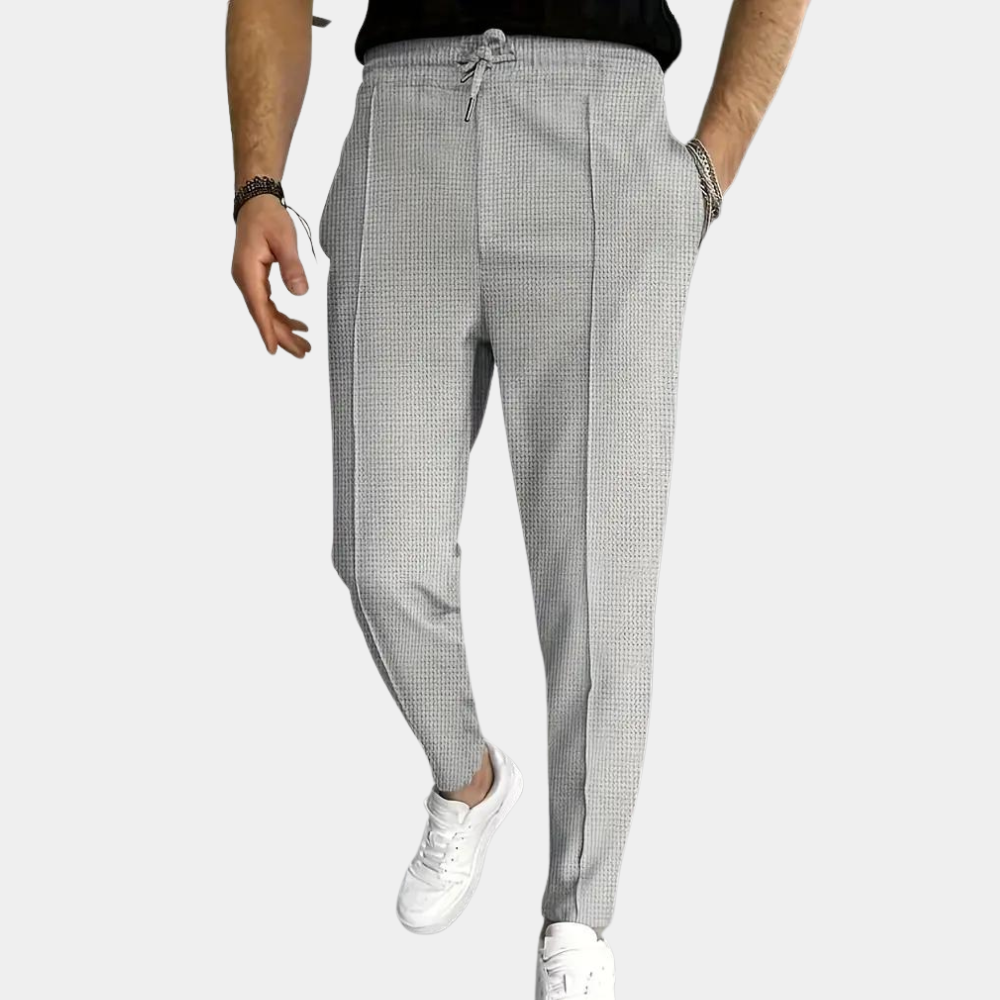 Spodnie dresowe męskie bawełniane joggery casual na sezon wiosna-lato stretch