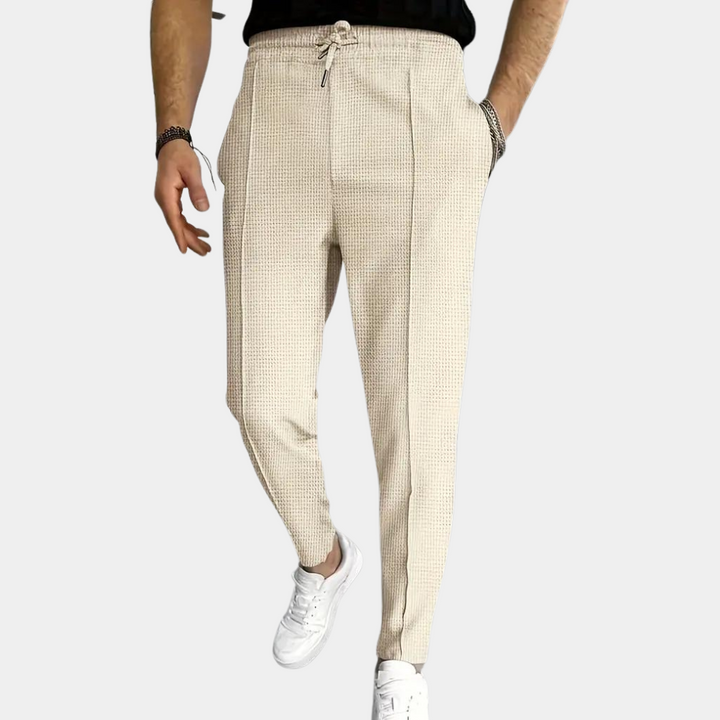 Spodnie dresowe męskie bawełniane joggery casual na sezon wiosna-lato stretch