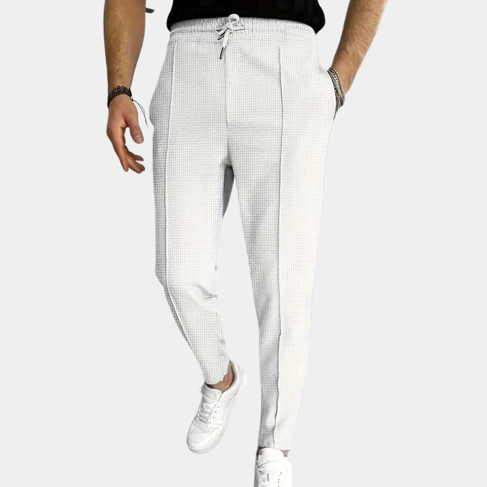 Spodnie dresowe męskie bawełniane joggery casual na sezon wiosna-lato stretch