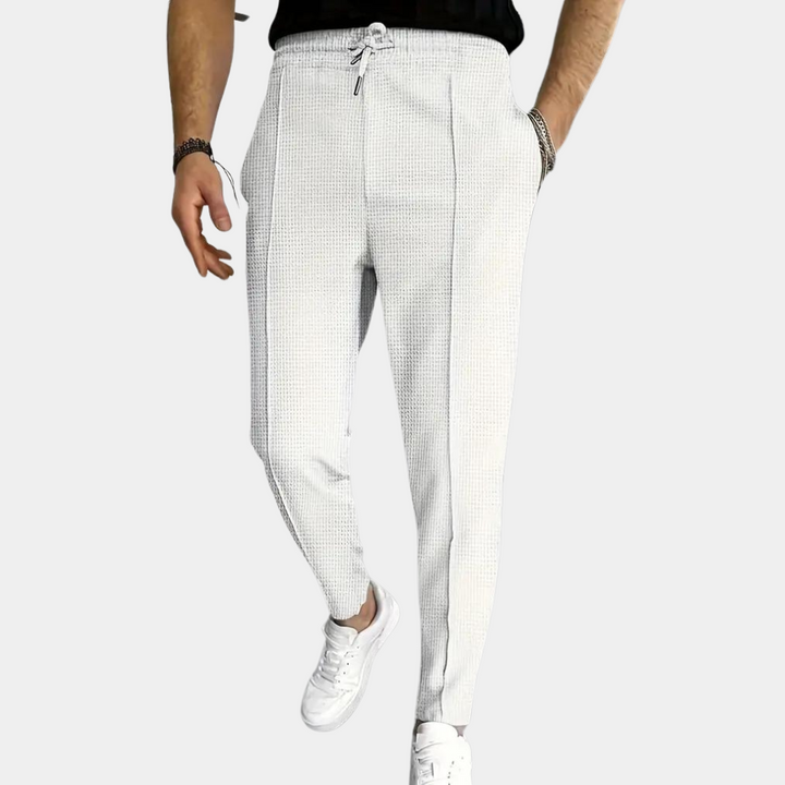 Spodnie dresowe męskie bawełniane joggery casual na sezon wiosna-lato stretch