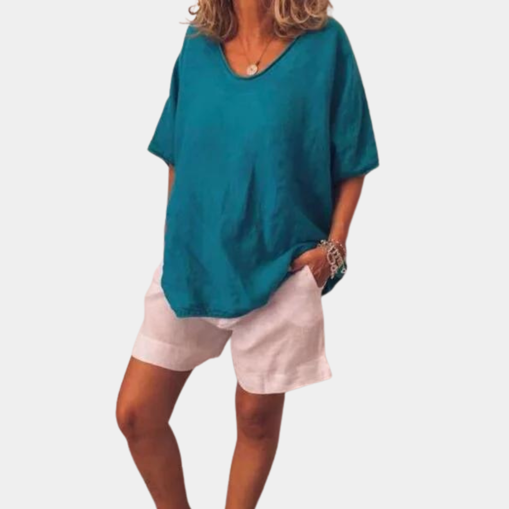 Koszulka damska bawełniana oversize T-shirt na lato luźna przewiewna casual wygodna