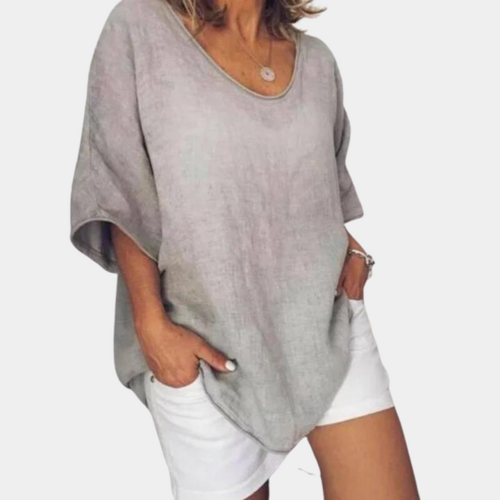 Koszulka damska bawełniana oversize T-shirt na lato luźna przewiewna casual wygodna
