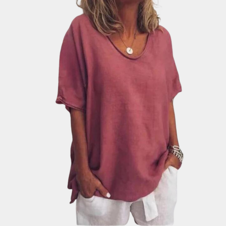 Koszulka damska bawełniana oversize T-shirt na lato luźna przewiewna casual wygodna