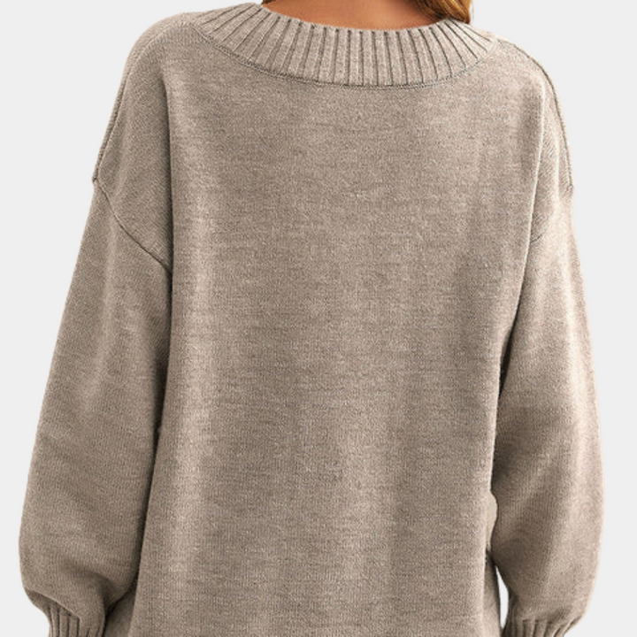 Sweter damski kaszmirowy dekolt V lekki wiosenny elegancki miękki knit casual