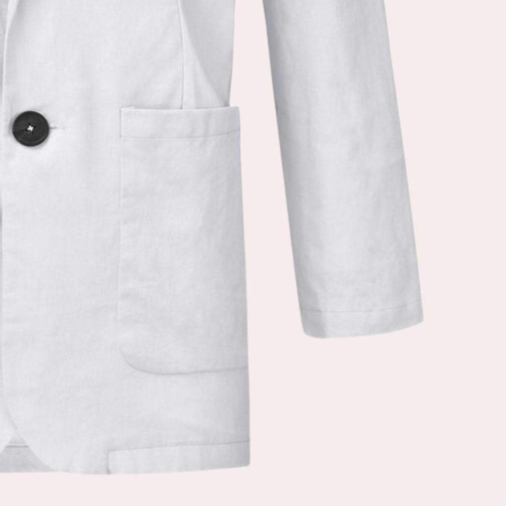 Marynarka męska lniana casualowa elegancka lekka wiosenna oddychająca slim fit