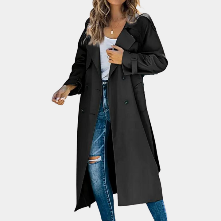 Trencz damski bawełniany na wiosnę elegancki klasyczny płaszcz przejściowy casualowy