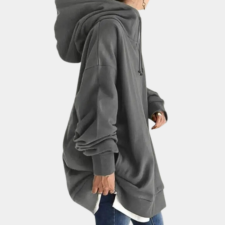 Bluza damska bawełniana wiosenna długa rozpinana z kapturem oversize casual