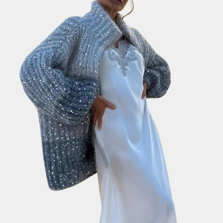 Sweter damski wełniany na wiosnę ciepły sweter oversize z dzianiny elegancki casual