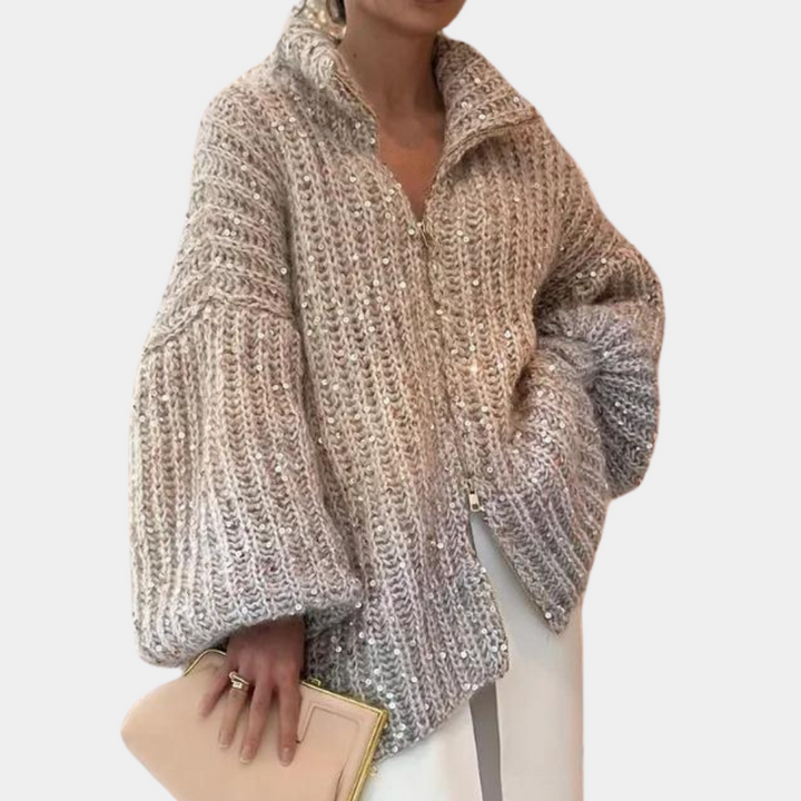 Sweter damski wełniany na wiosnę ciepły sweter oversize z dzianiny elegancki casual