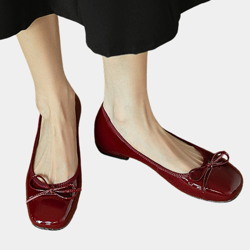 Baleriny damskie skórzane eleganckie buty płaskie wiosenne klasyczne komfortowe