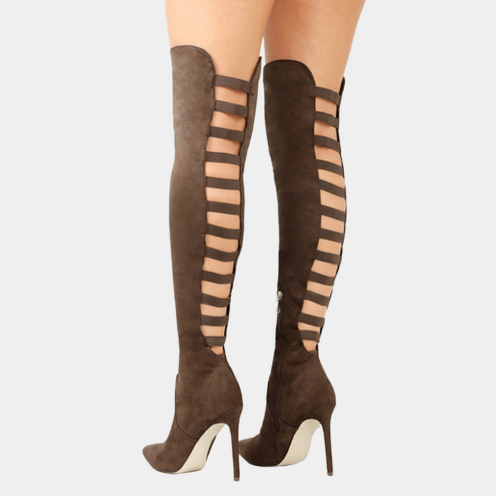 Hanna - Eleganckie buty za kolano dla kobiet o szykownym wyglądzie