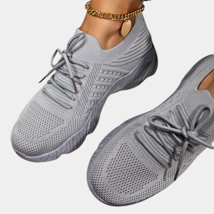 Sneakersy damskie oddychające knit na wiosnę lekkie buty sportowe wygodne casual
