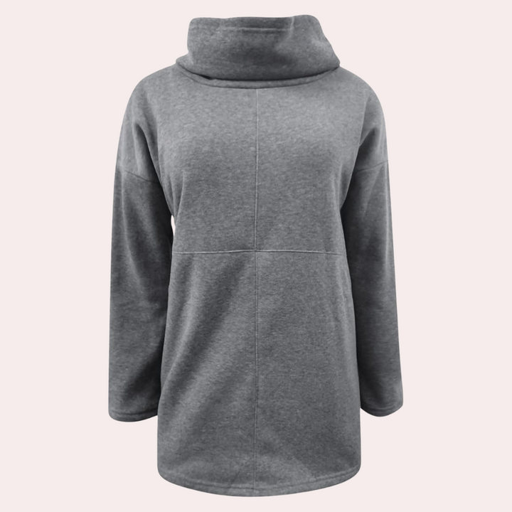 Sweter damski golf wełniany luźny ciepły zimowy oversize modny casualowy